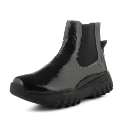 Women Woden Elena Patent - Black