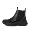 Women Woden Hega Patent Waterproof - Black
