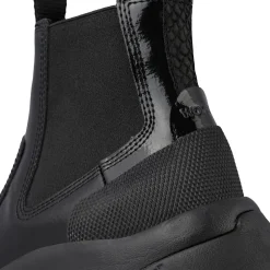 Women Woden Hega Patent Waterproof - Black