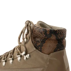 Women Woden Iris Snake Patent - Coffee Cream