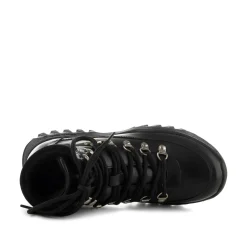 Women Woden Iris Track Leather - Black