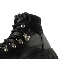 Women Woden Iris Track Leather - Black