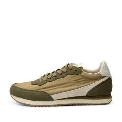 Woden Jansen Retro Sneaker Textile - Khaki