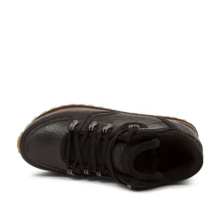 Women Woden Mille Croco Shiny Plateau - Black