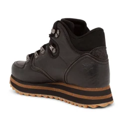Women Woden Mille Croco Shiny Plateau - Black
