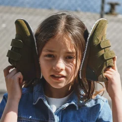 Kids Woden Nor Suede - Dark Olive