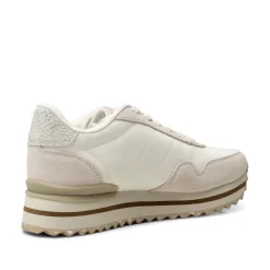Women Woden Nora III Leather Plateau - Blanc De Blanc