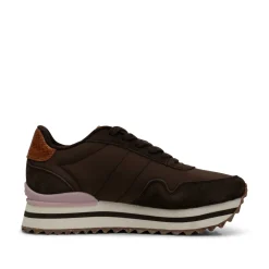 Women Woden Nora III Leather Plateau - Chocolate