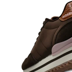 Women Woden Nora III Leather Plateau - Chocolate
