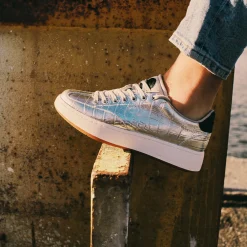 Women Woden Pernille Croco Shiny - Silver