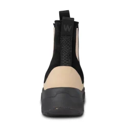 Women Woden Solveig Suede Waterproof - Black/Coffee Cream