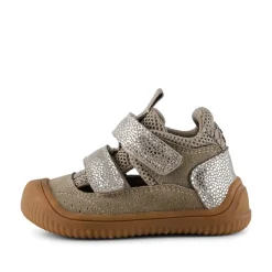 Kids Woden Tristan Sandal Pearl - Silver Mink