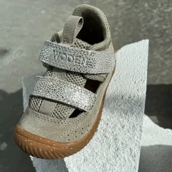 Kids Woden Tristan Sandal Pearl - Silver Mink