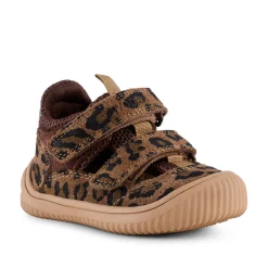 Kids Woden Tristan Sandal Print - Leopard