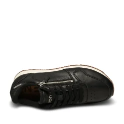 Women Woden Ydun Leather Zipper - Black