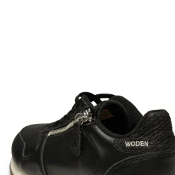 Women Woden Ydun Leather Zipper - Black